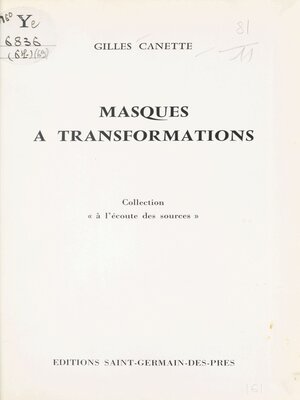 cover image of Masques à transformation